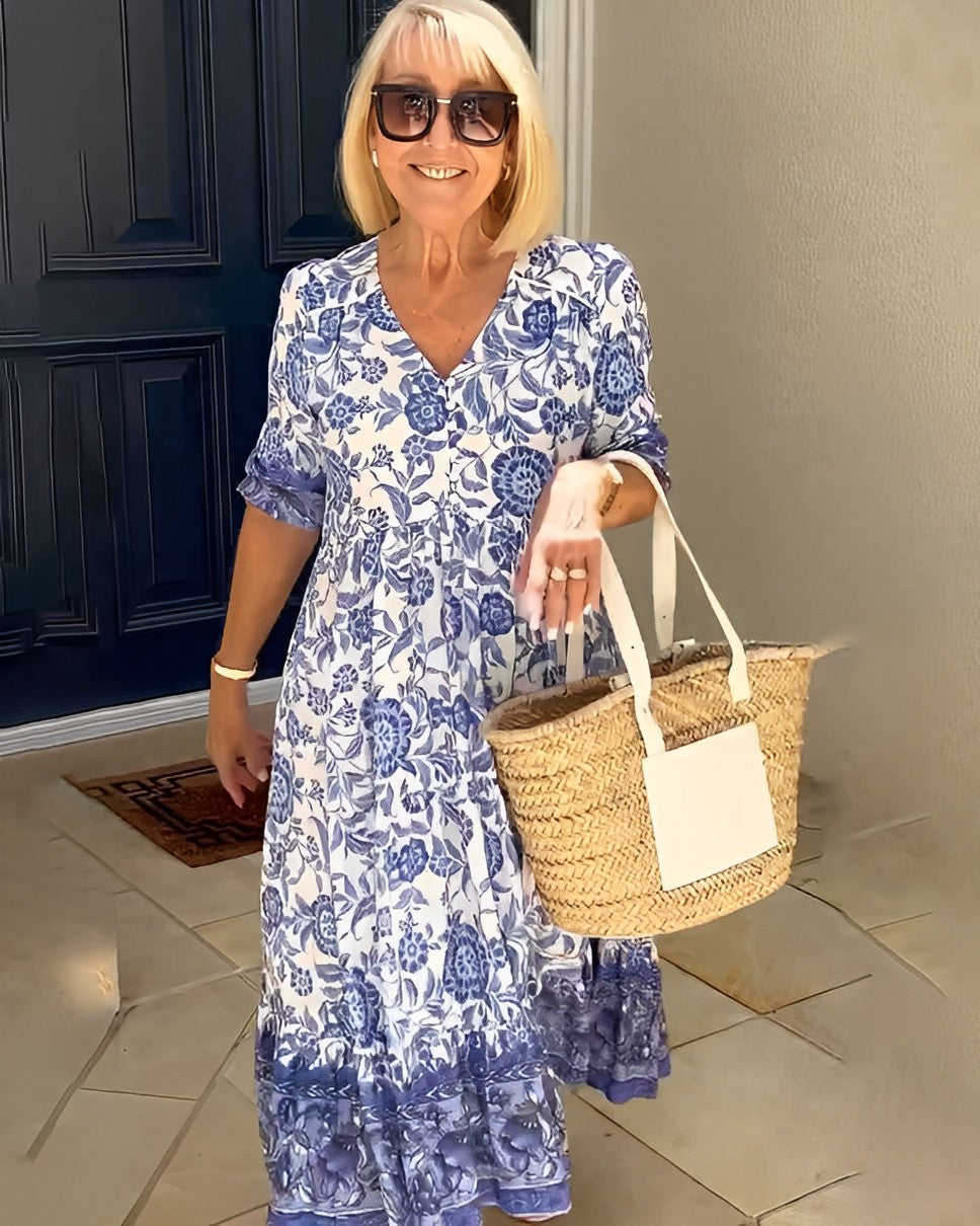 HELEN | Graceful V-Neck Floral