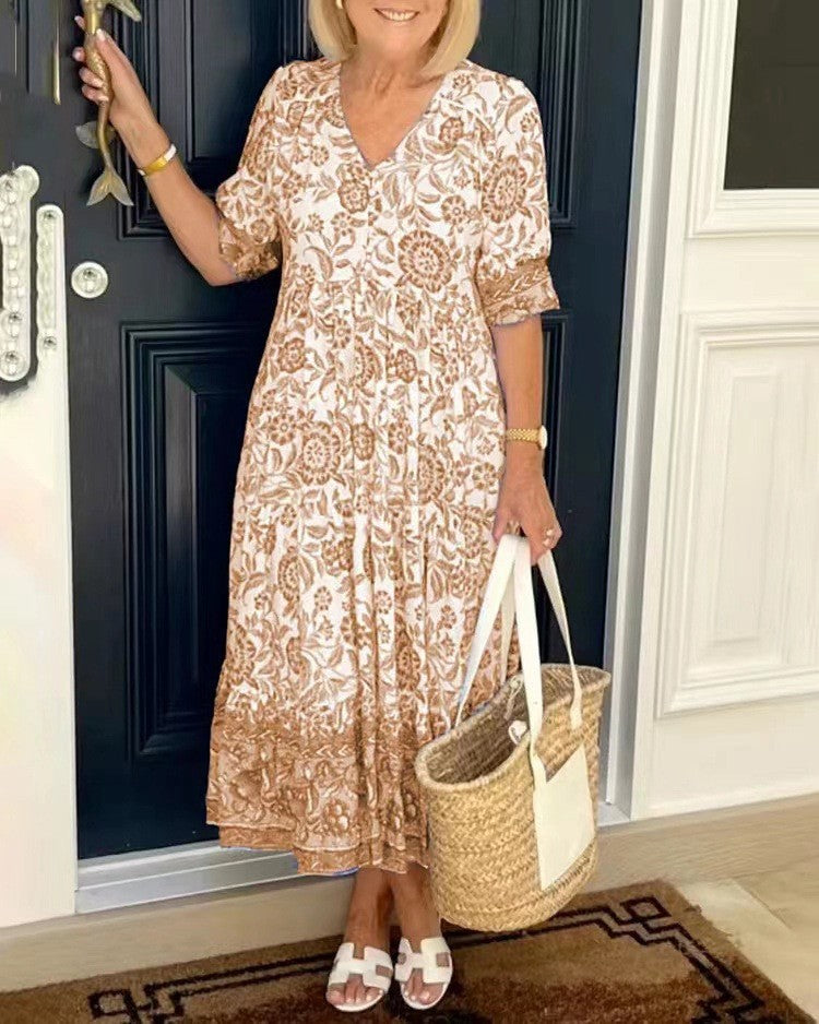 HELEN | Graceful V-Neck Floral