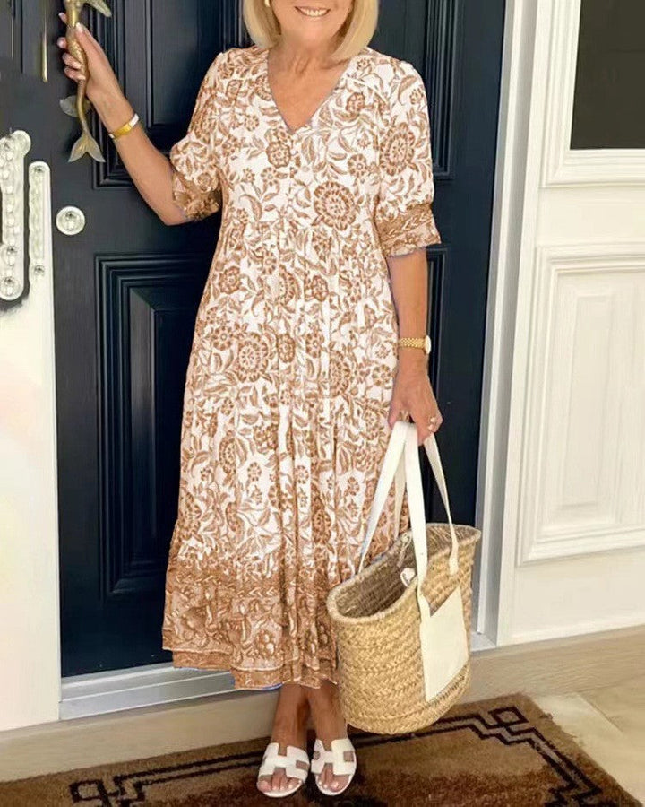HELEN | Graceful V-Neck Floral