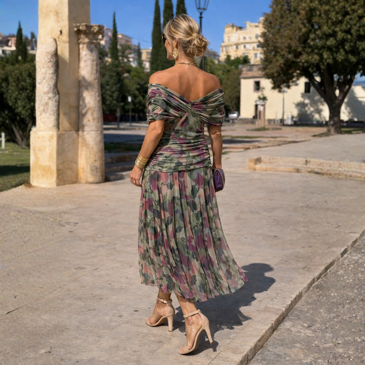 LYDIA | OFF SHOULDER MAXI DRESS