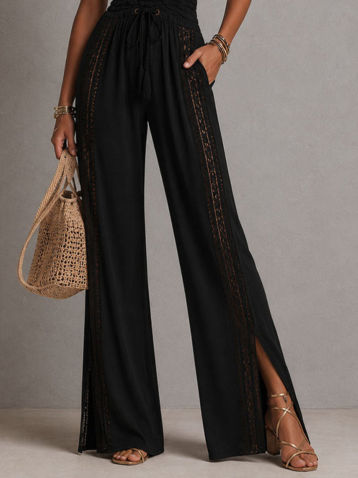 CORA | LACE HALTER JUMPSUIT