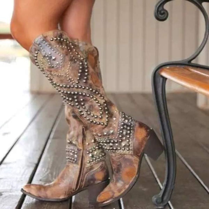 SASHA | KNEE-HIGH WESTERN BOOTS