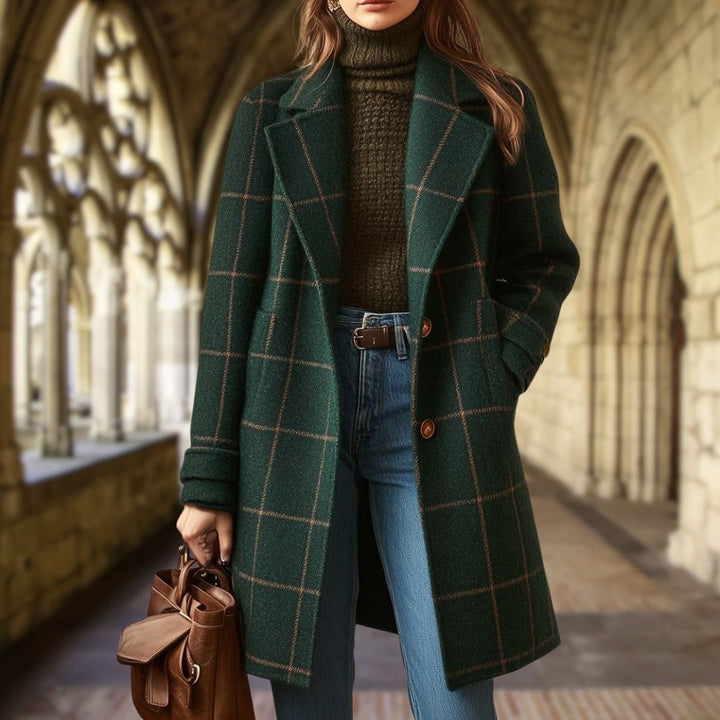 FIONA | WOOL-TOUCH CHECK COAT