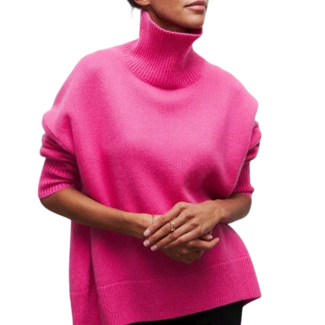 CLAIRE | OVERSIZED WARM ROLL-NECK SWAEATER
