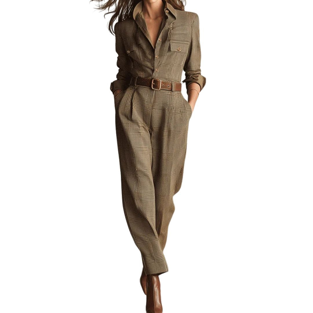 FAITH | CHECKED JUMPSUIT