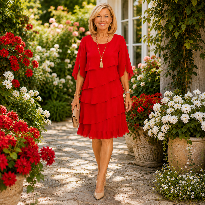 PATRICIA | ELEGANT COMFORT RUFFLE DRESS