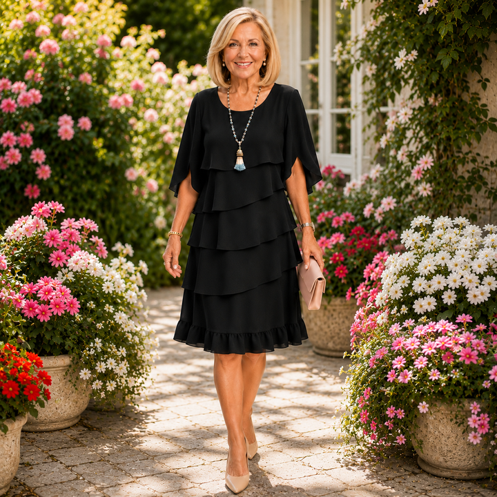 PATRICIA | ELEGANT COMFORT RUFFLE DRESS