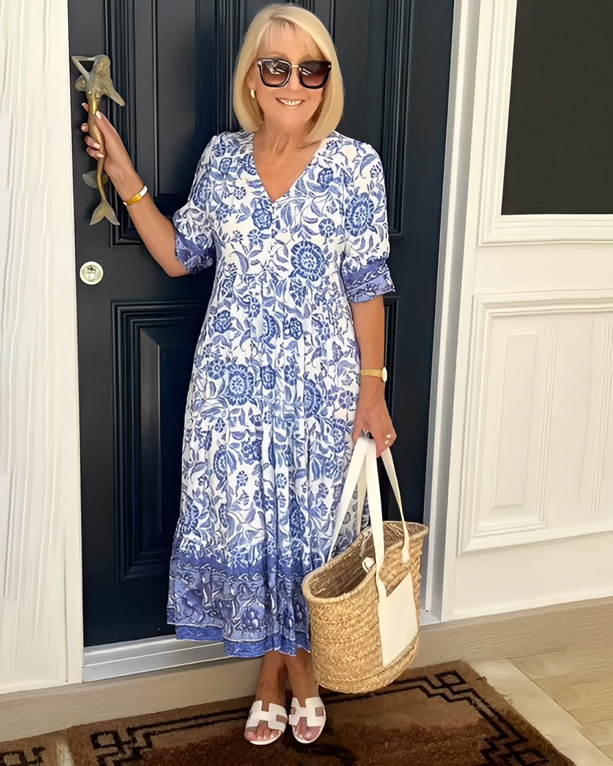 HELEN | Graceful V-Neck Floral