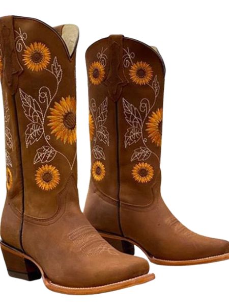 SELA | EMBROIDERED HIGH BOOTS