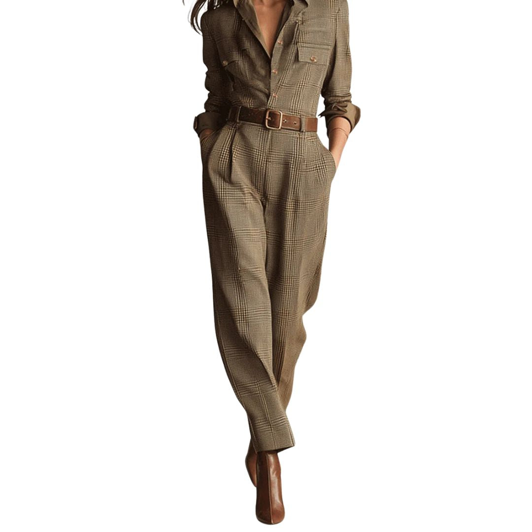 FAITH | CHECKED JUMPSUIT