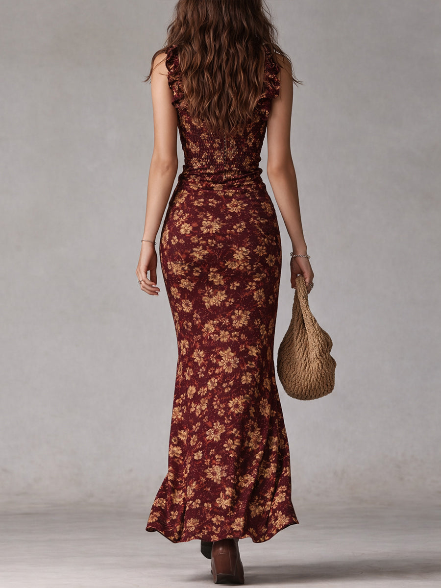 AURORA | VINTAGE RUFFLE MAXI DRESS