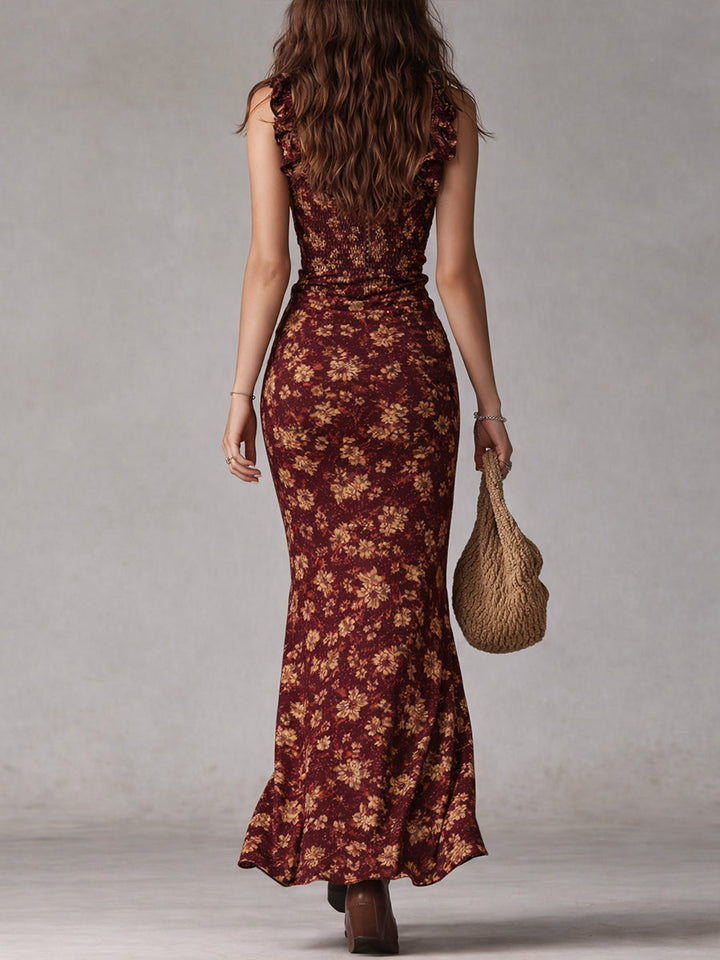 AURORA | VINTAGE RUFFLE MAXI DRESS
