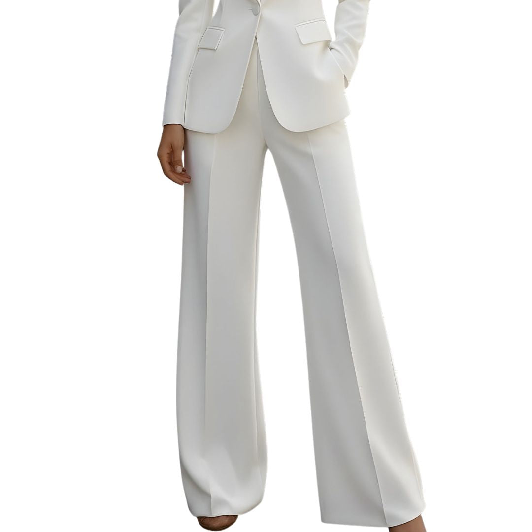 RACHEL | WHITE FLORAL TAILORED SET