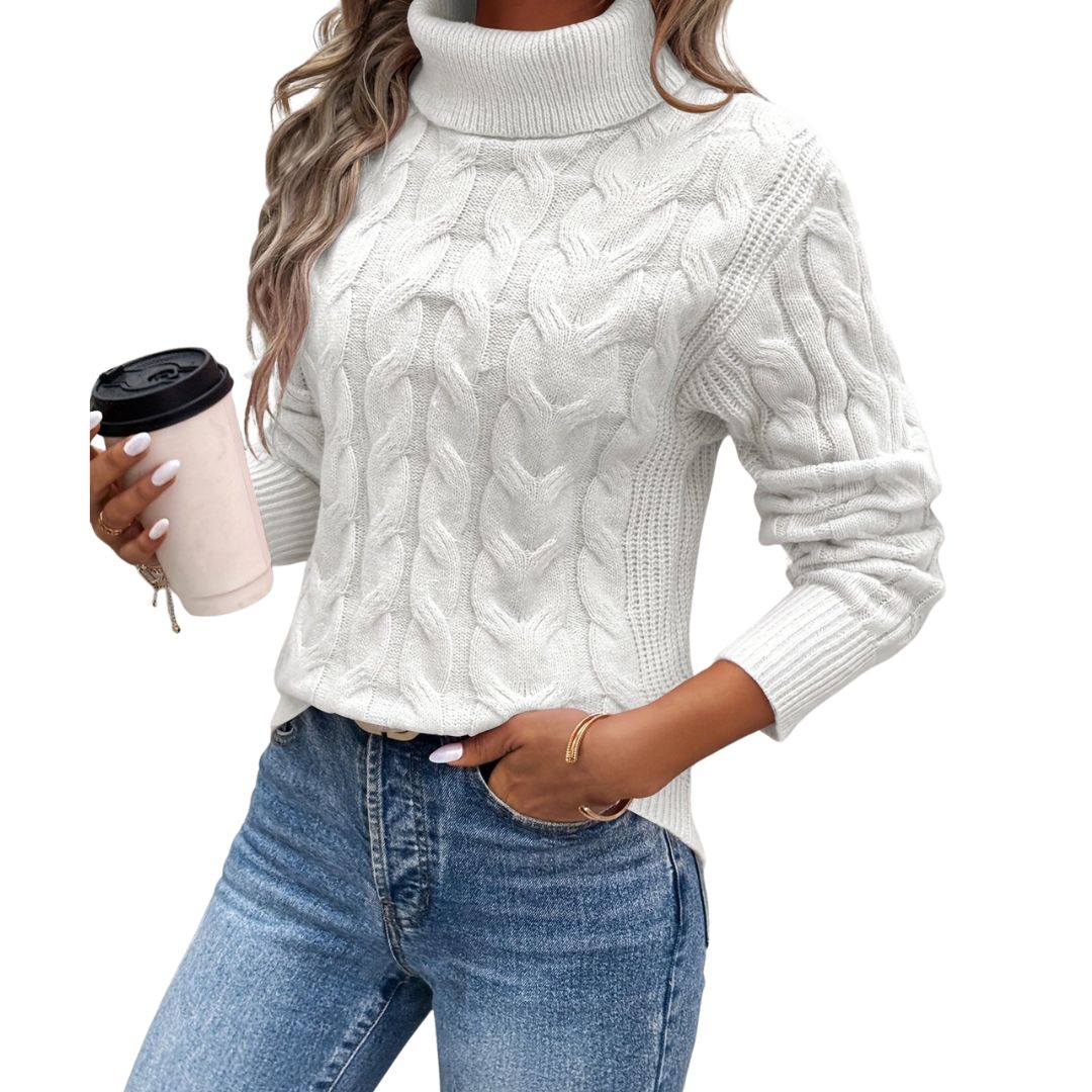 ELISA | ELEGANT KNITTED ROLL-NECK SWEATER