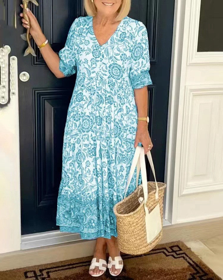 HELEN | Graceful V-Neck Floral