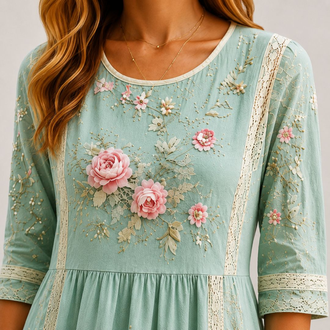 EMMA | ROSE GARDEN MIDI DRESS