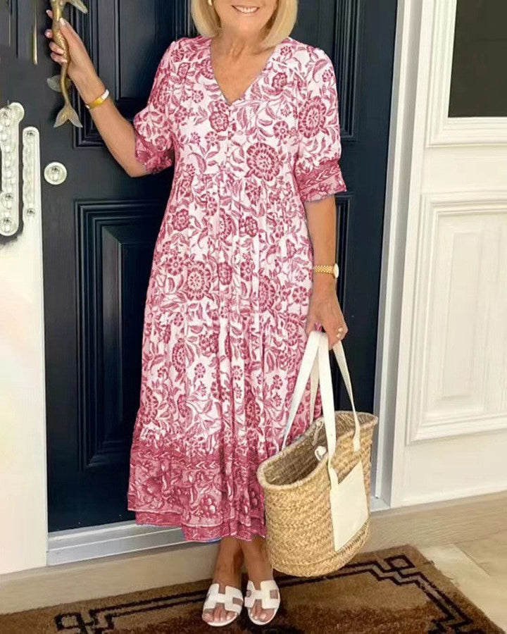HELEN | Graceful V-Neck Floral