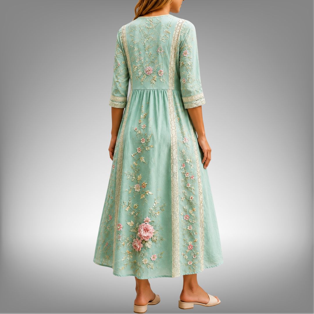 EMMA | ROSE GARDEN MIDI DRESS