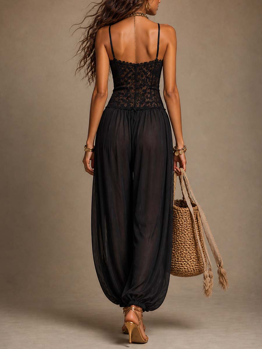 NANETTE | LACE WIDE-LEG JUMPSUIT