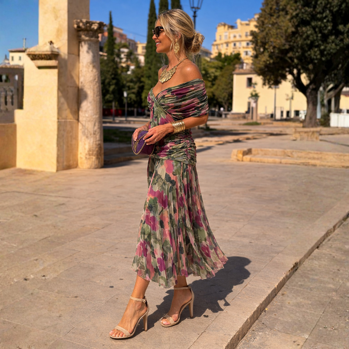 MIKAELA | OFF-SHOULDER MAXI DRESS