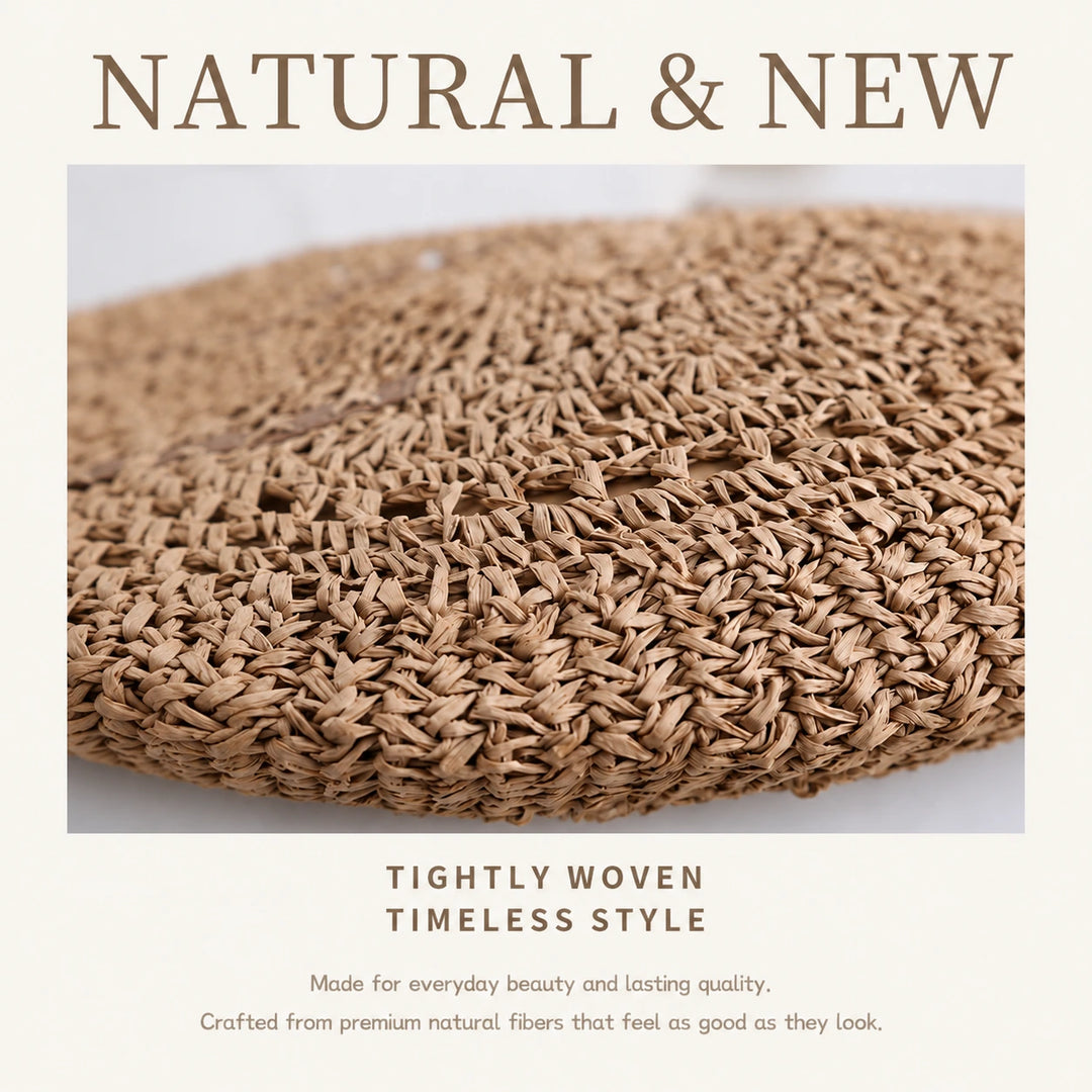 SOLEIL | ROUND WOVEN STRAW BAG