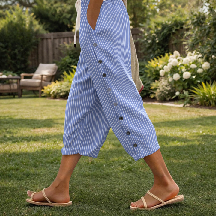 CAITLIN | STYLISH STRIPED BUTTON PANTS