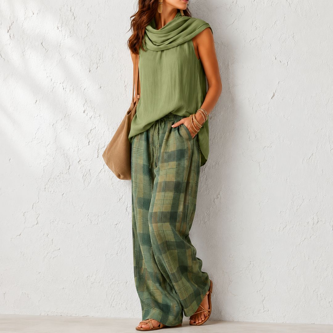 JADE| BOHO WIDE-LEG TWO-PIECE SET