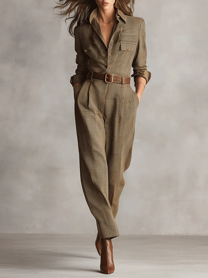 FAITH | CHECKED JUMPSUIT