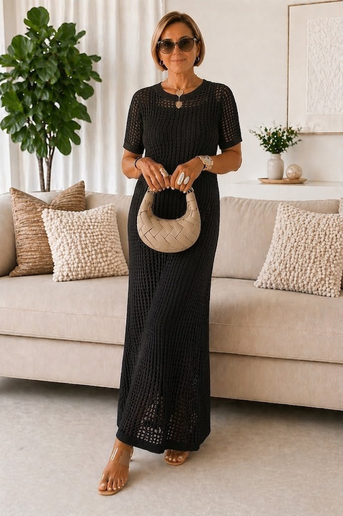 EILEEN | CUT-OUT LONG MAXI DRESS + FREE INNER DRESS