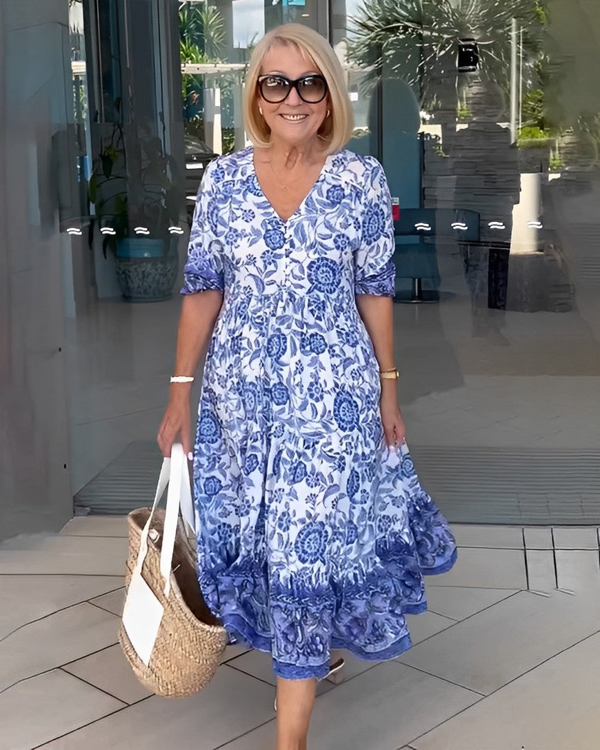 HELEN | Graceful V-Neck Floral
