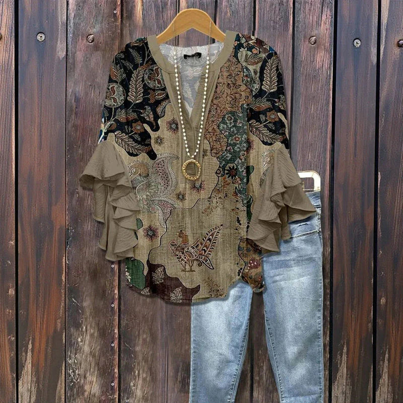 BELLA | ELEGANT FLORA  BLOUSE