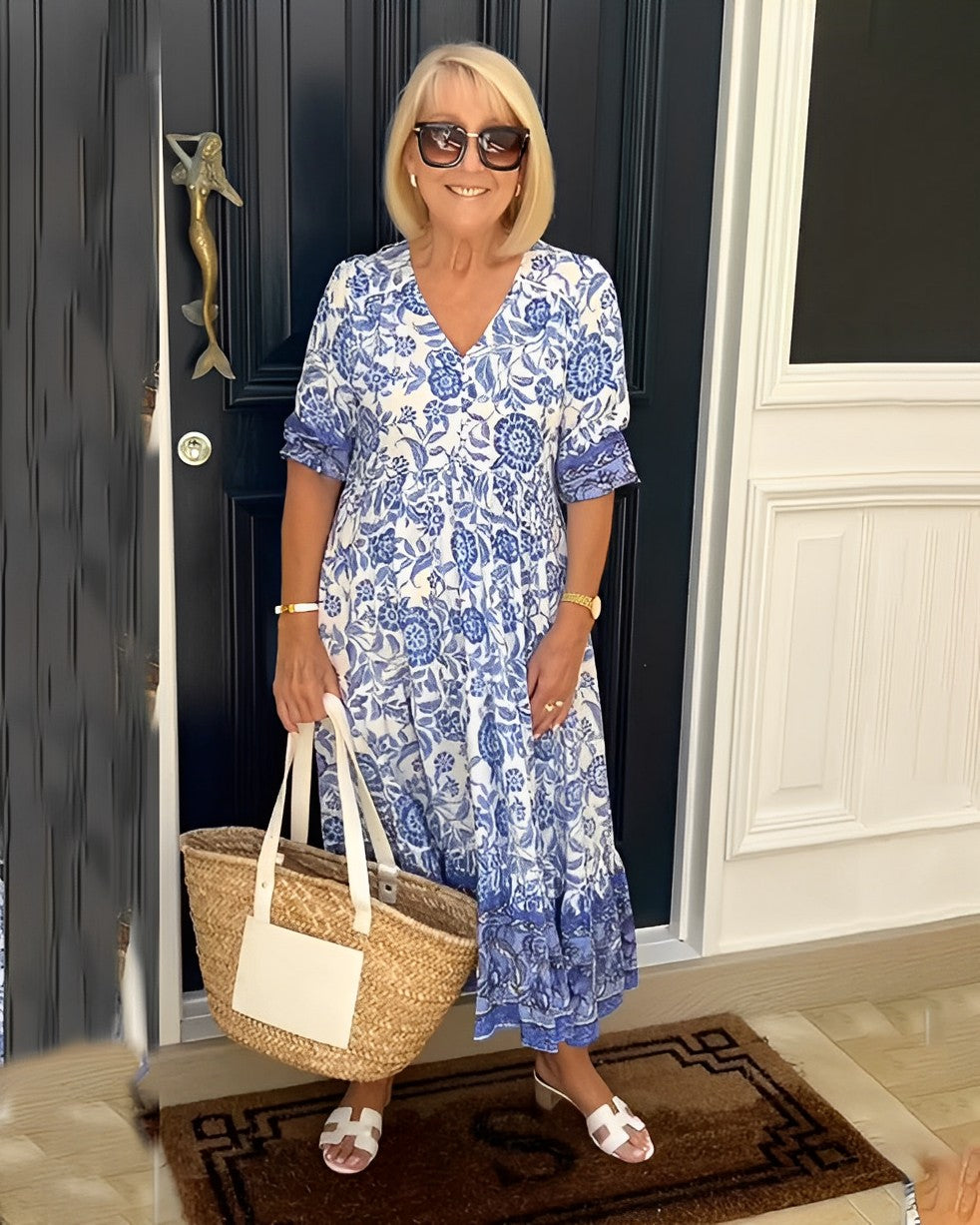 HELEN | Graceful V-Neck Floral