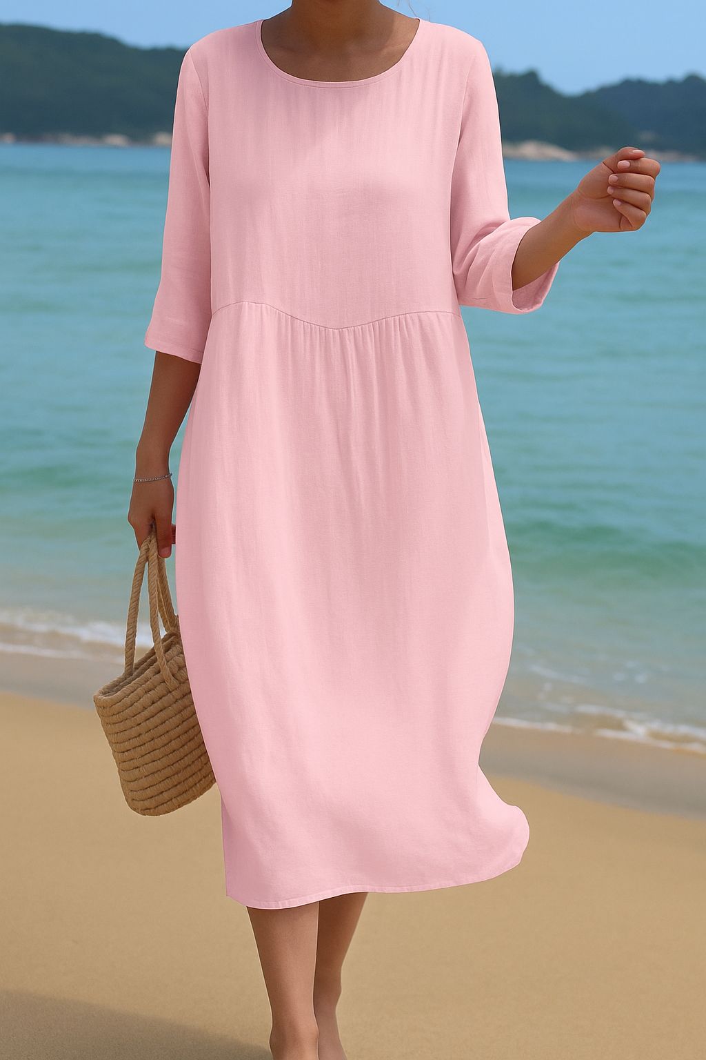 VIOLET | COTTON LINEN ELEGANT DRESS