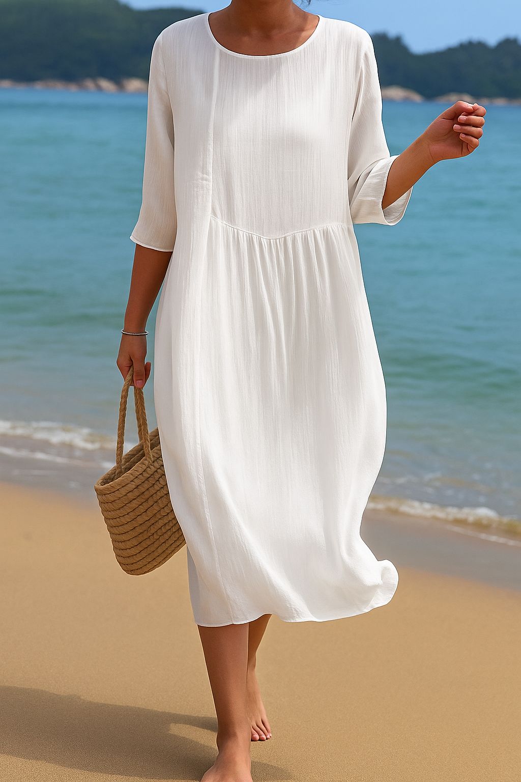 VIOLET | COTTON LINEN ELEGANT DRESS