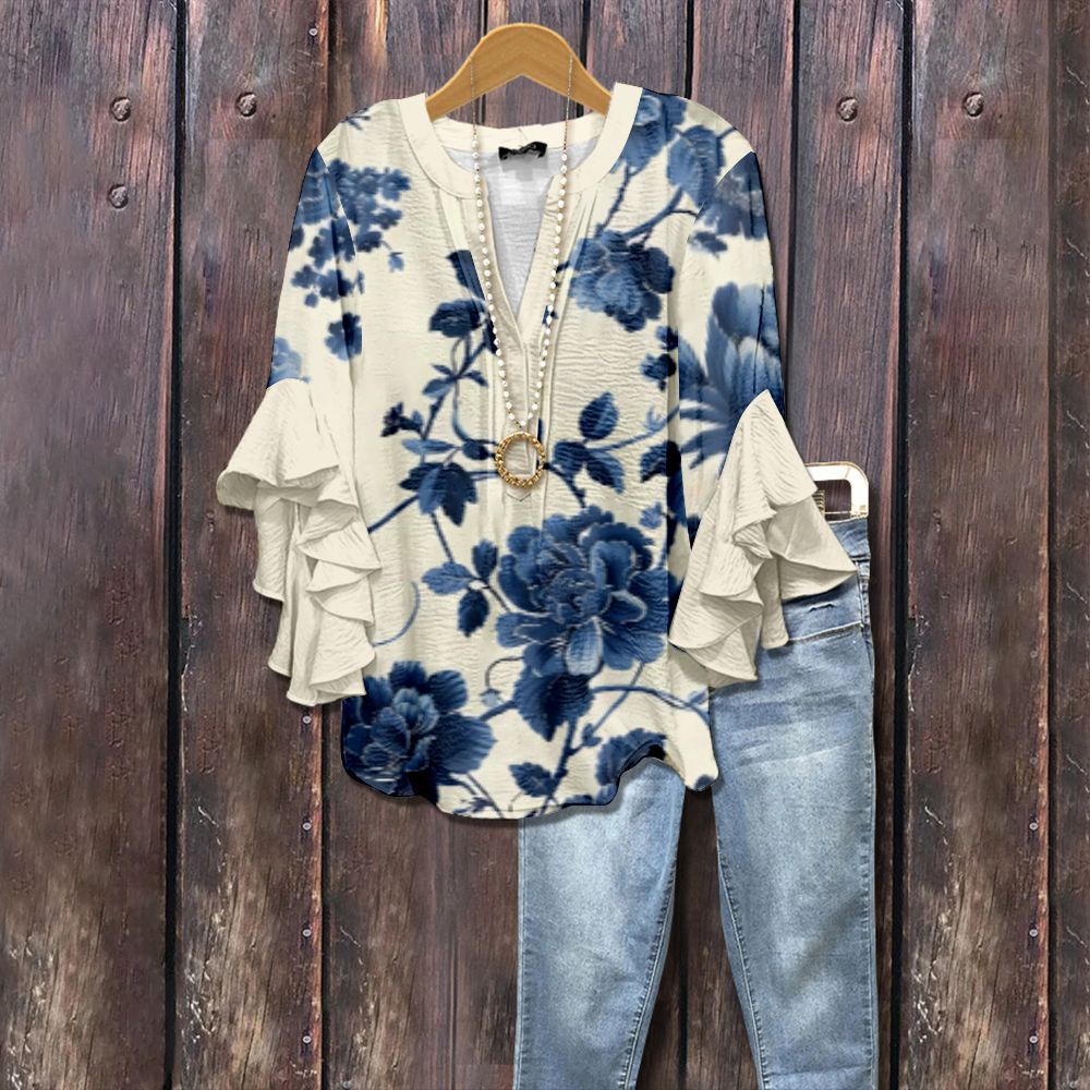 BELLA | ELEGANT FLORA  BLOUSE