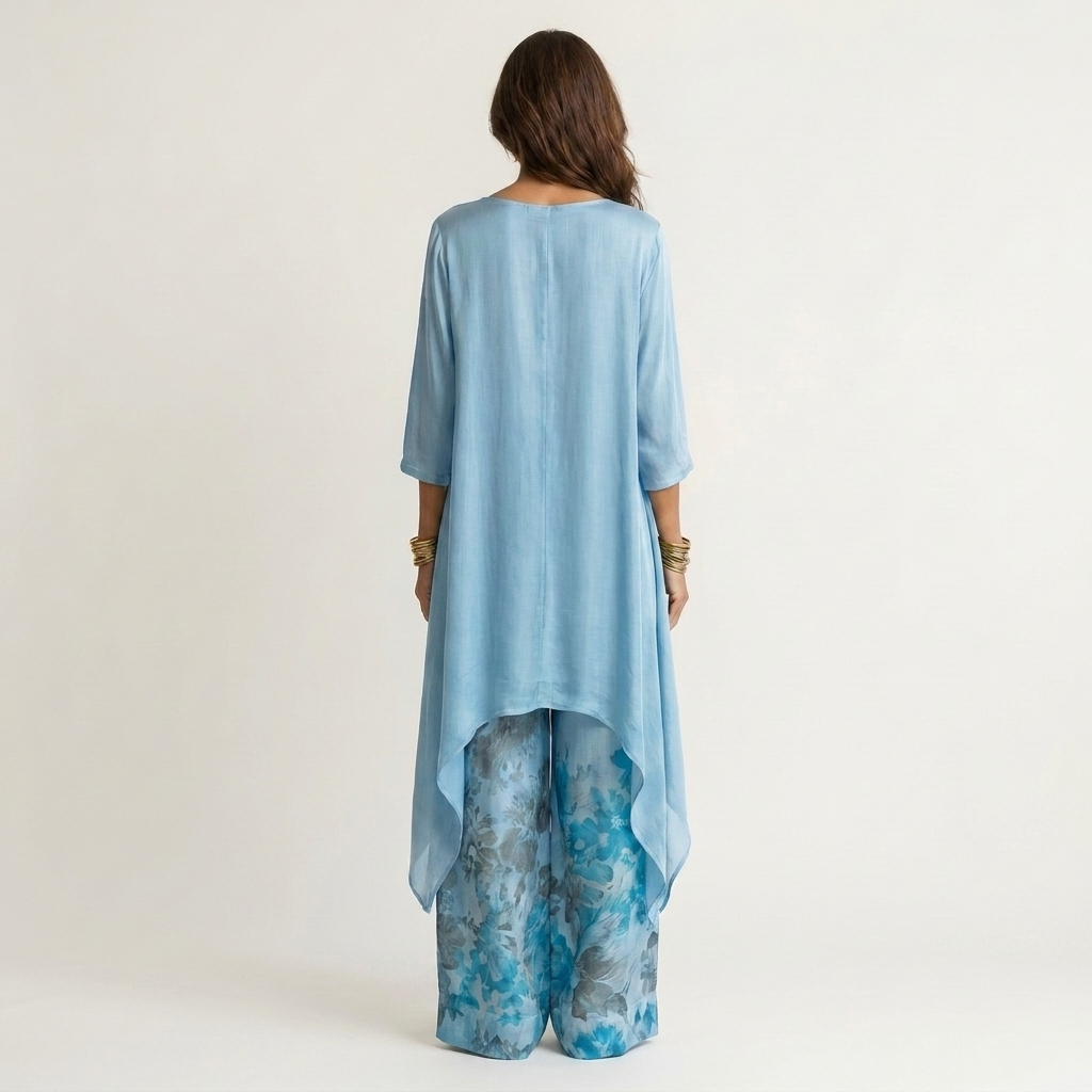 CARIOLA | TWO-PIECE SET WITH ASYMMETRIC TUNIC