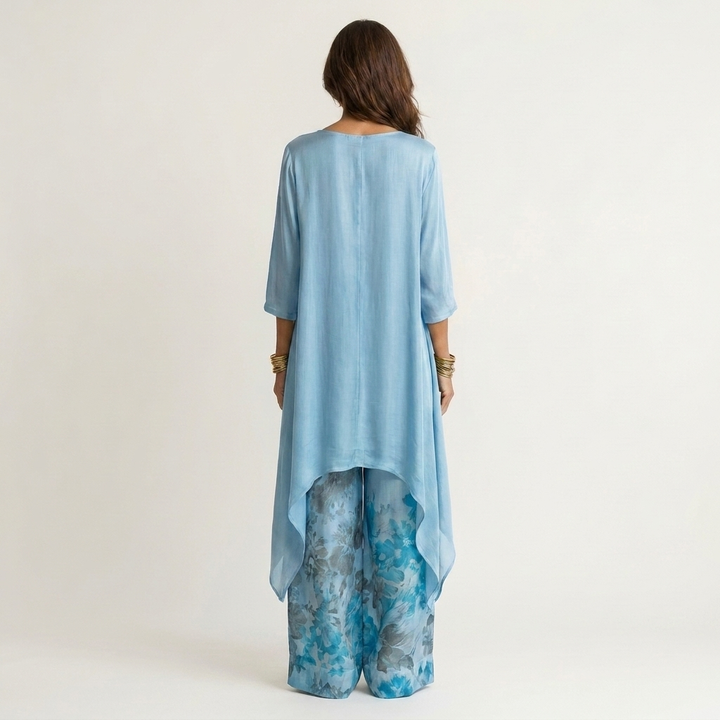 CARIOLA | TWO-PIECE SET WITH ASYMMETRIC TUNIC