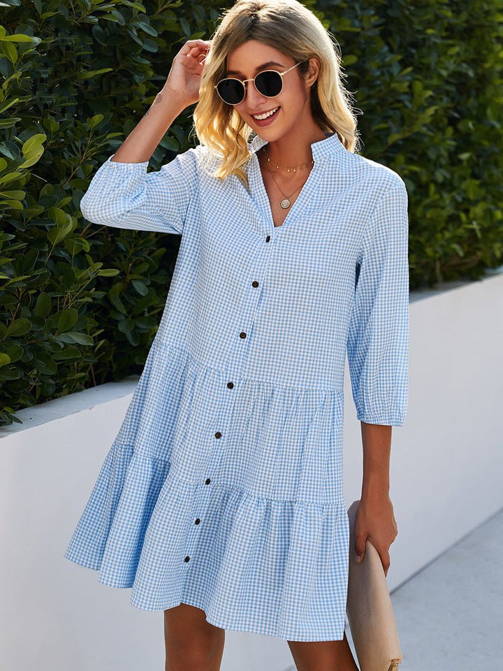 SHANNA | GINGHAM MIDI DRESS — TIMELESS SUMMER CHARM